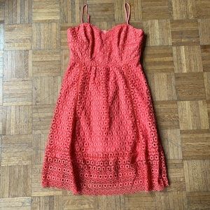 J Crew Coral Lace Dress